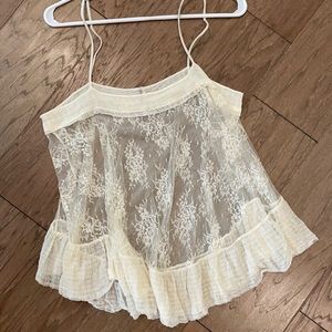 Lace free people tank top